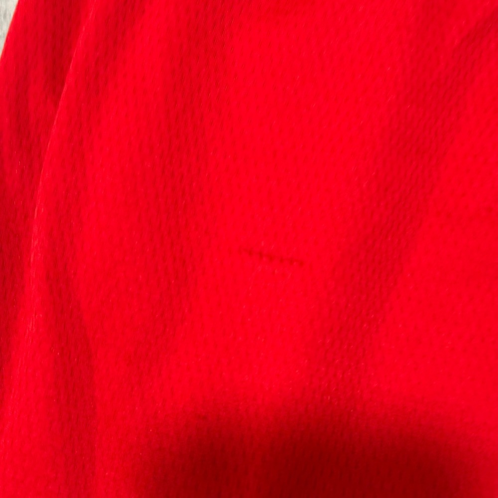 Adidas Mens Basketball Shorts Red Black White 3 Stripe Mesh Size Large RN 88387 - Picture 5 of 15